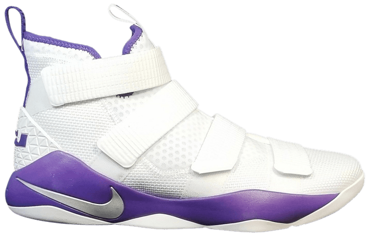 purple and white lebrons