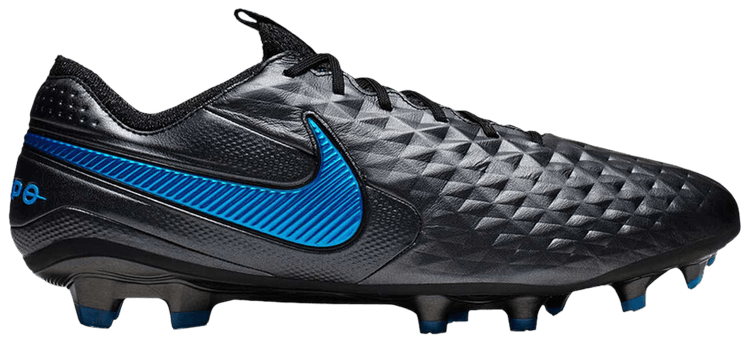 Nike Tiempo Legend 8 Pro Turf Soccer Shoes Black Blue.