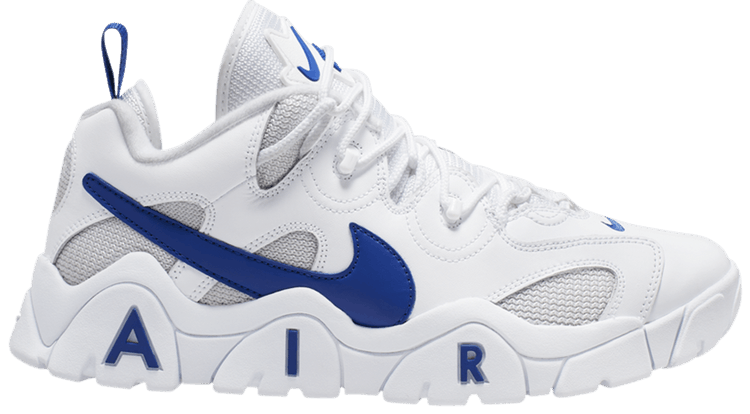 nike air barrage white and blue
