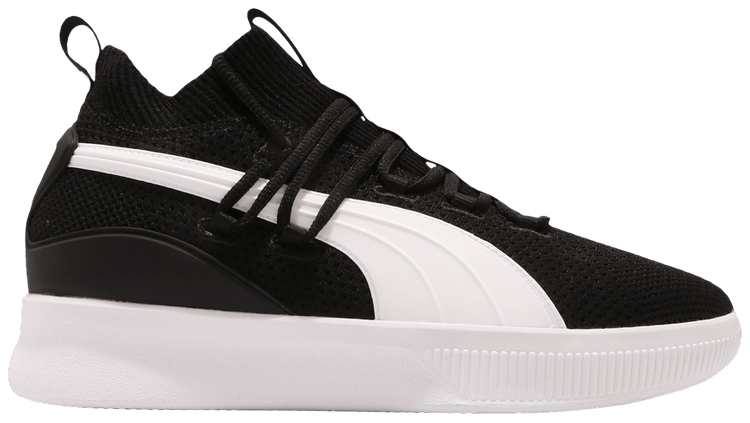 puma clyde court black and white
