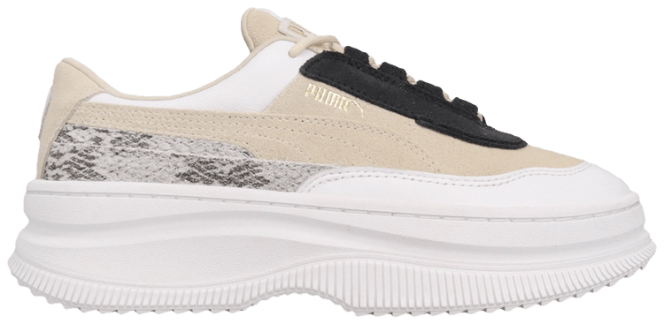 puma deva reptile flatform trainers in stone