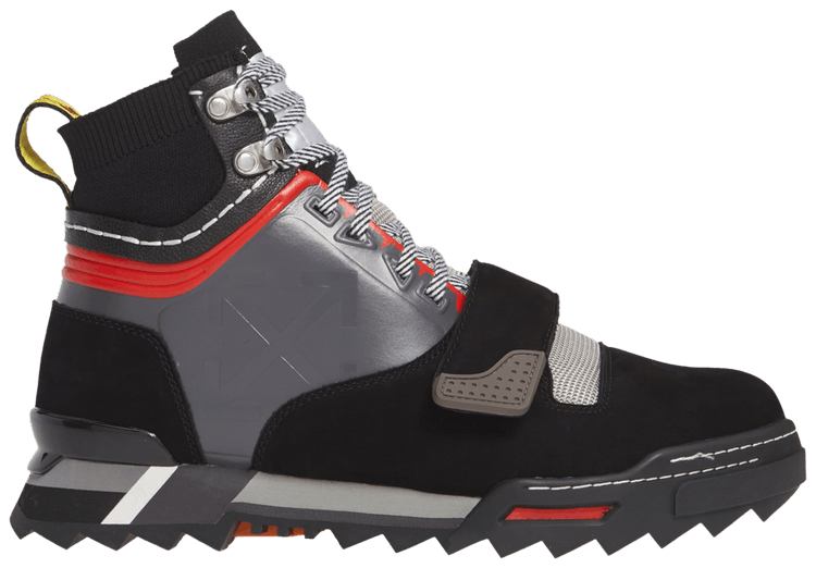 hiking boots off white