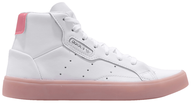adidas sleek mid white pink