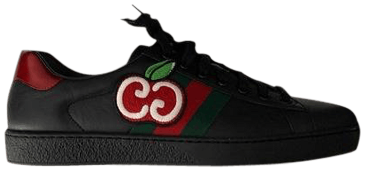 Gucci Ace Gg Apple Patch Black Gucci 611376 Dope0 1061 Goat