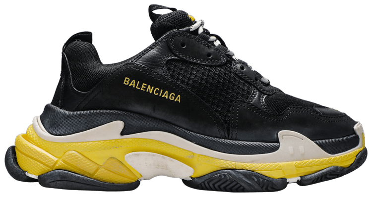 Balenciaga Triple S Trainer Black Yellow Balenciaga 534162