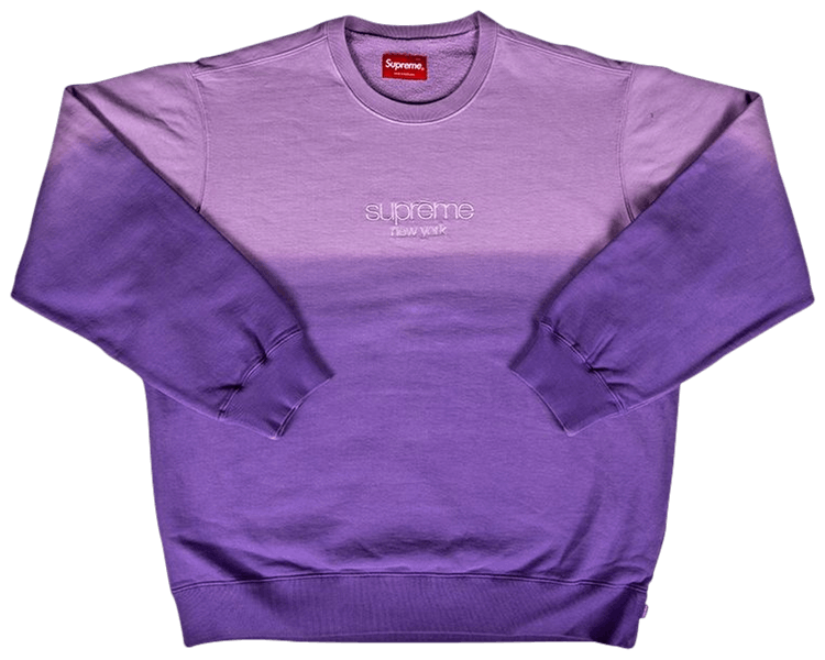 supreme dipped crewneck purple
