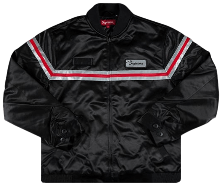 supreme reflective stripe work jacket