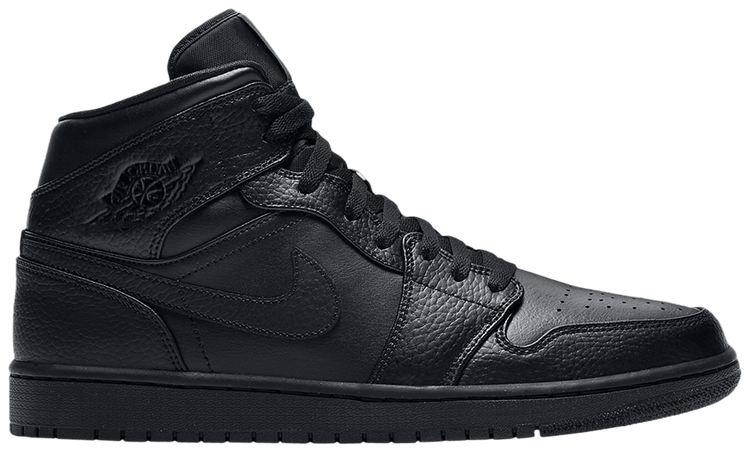 Air Jordan 1 Mid Triple Black Air Jordan 554724 091 Goat