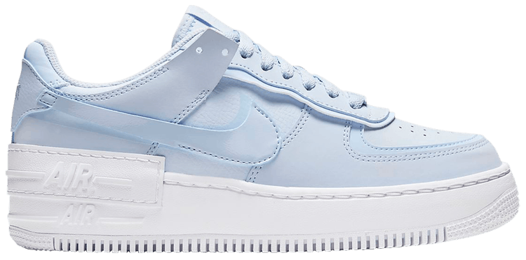 nike air force ones blue and white
