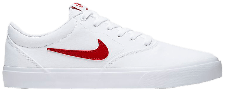 nike sb charge canvas white and red