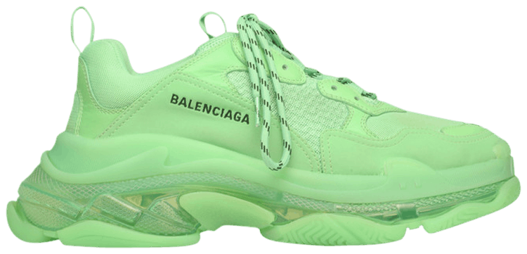 Neon green triple s balenciaga clearance