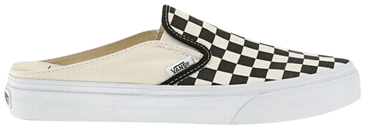 vans leather checkerboard mule