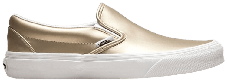 muted metallic slip on vans