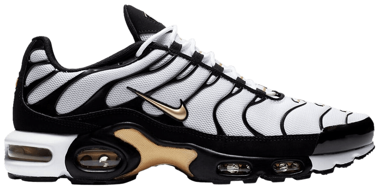 nike air max plus white and gold