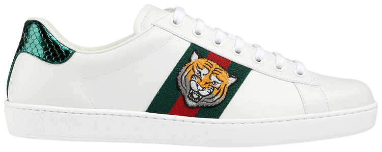 gucci ace embroidered tiger