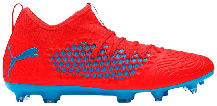 puma future 19.1 red blast bleu azur