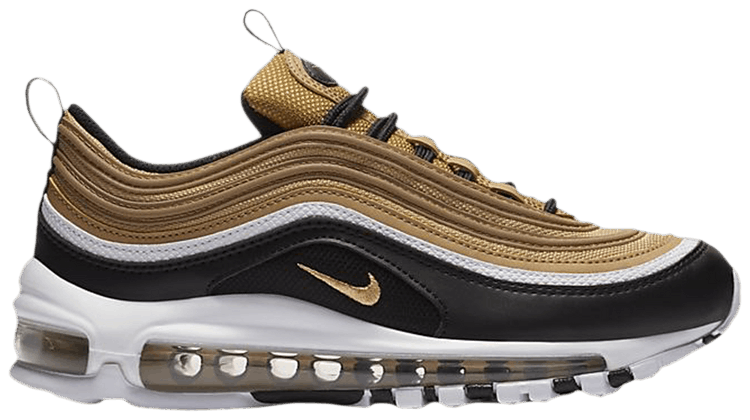 nike air max 97 gs black gold