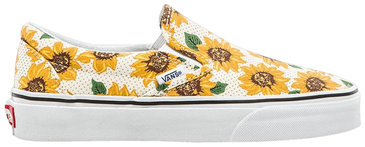 vans slip ons sunflower
