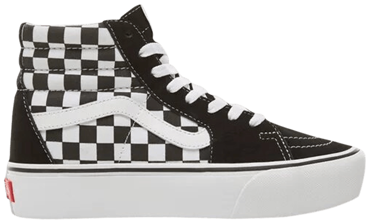 Sk8-Hi Platform 2.0 'Checkerboard - Black White' - Vans GOAT