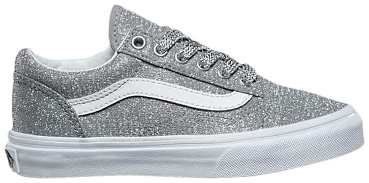 vans glitter silver