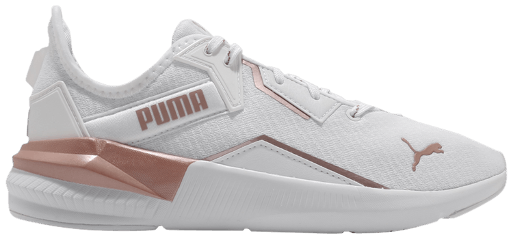white gold and pink pumas