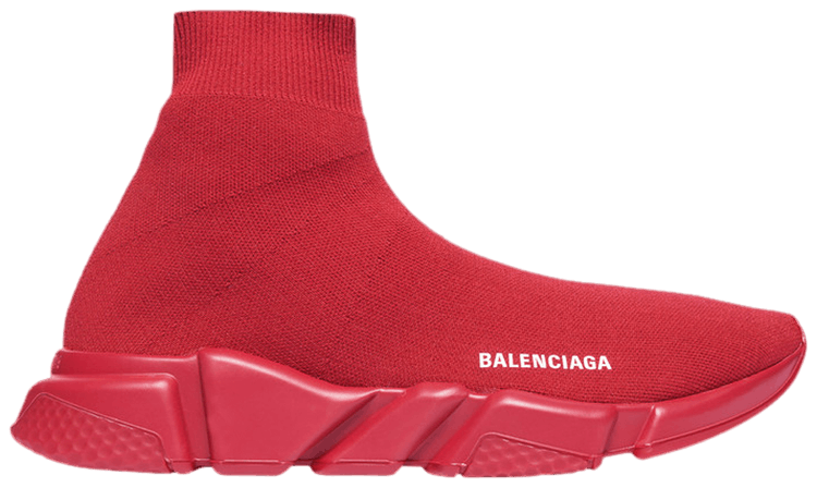 balenciaga speed trainer red and white