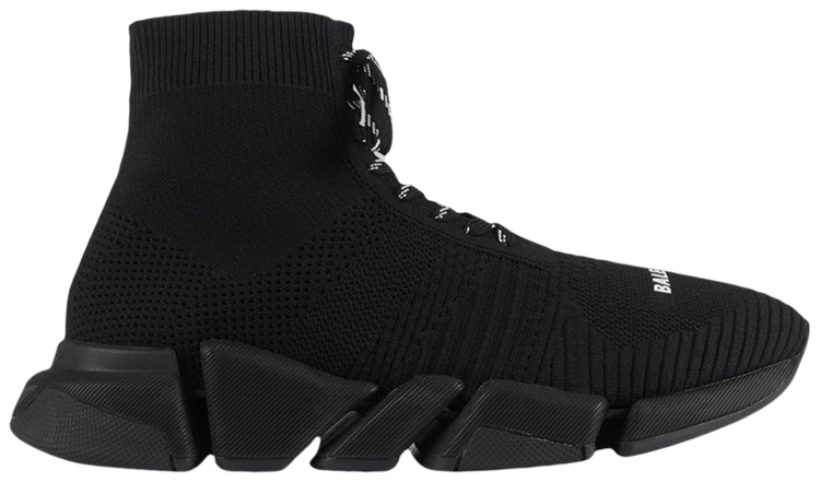 balenciaga speed trainers lace up black