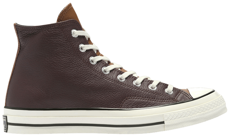 dark brown leather converse