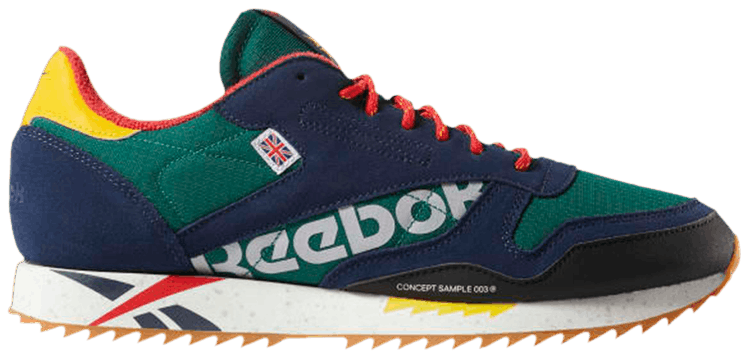 Leather Ripple Altered 'Green Red' - Reebok - | GOAT
