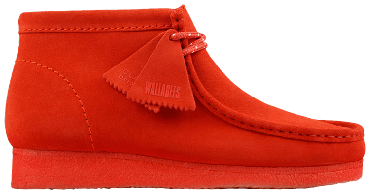 clarks wallabees red suede