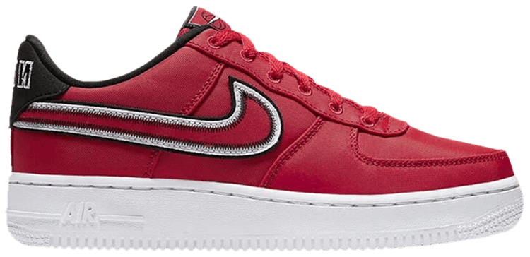 air force 1 lv8 (gs) university red/ black-white