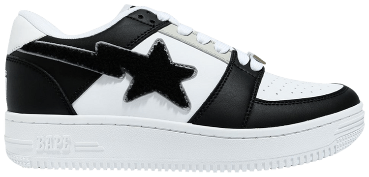 a bathing ape bapesta low white grey
