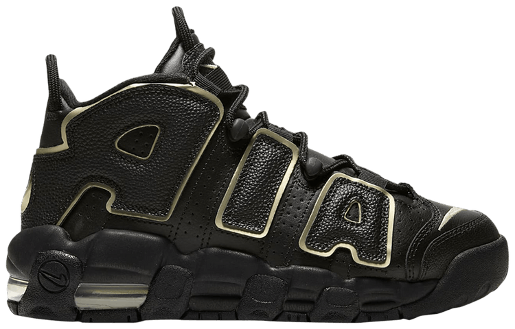 Air More Uptempo GS 'Black Metallic Gold Star' - Nike - DD3038 001 | GOAT