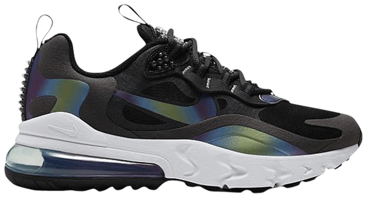 Air Max 270 React Gs Dark Smoke Grey Iridescent Nike Ct9633 001 Goat