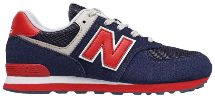 navy and red new balance 574