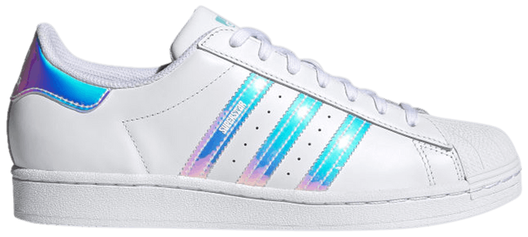 adidas superstar white and iridescent