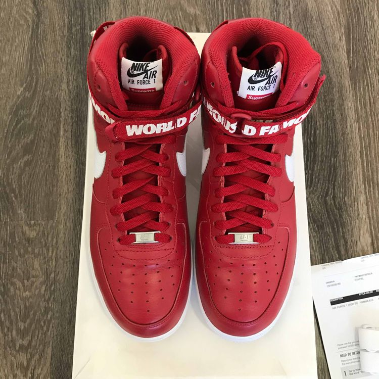 supreme air force 1 red