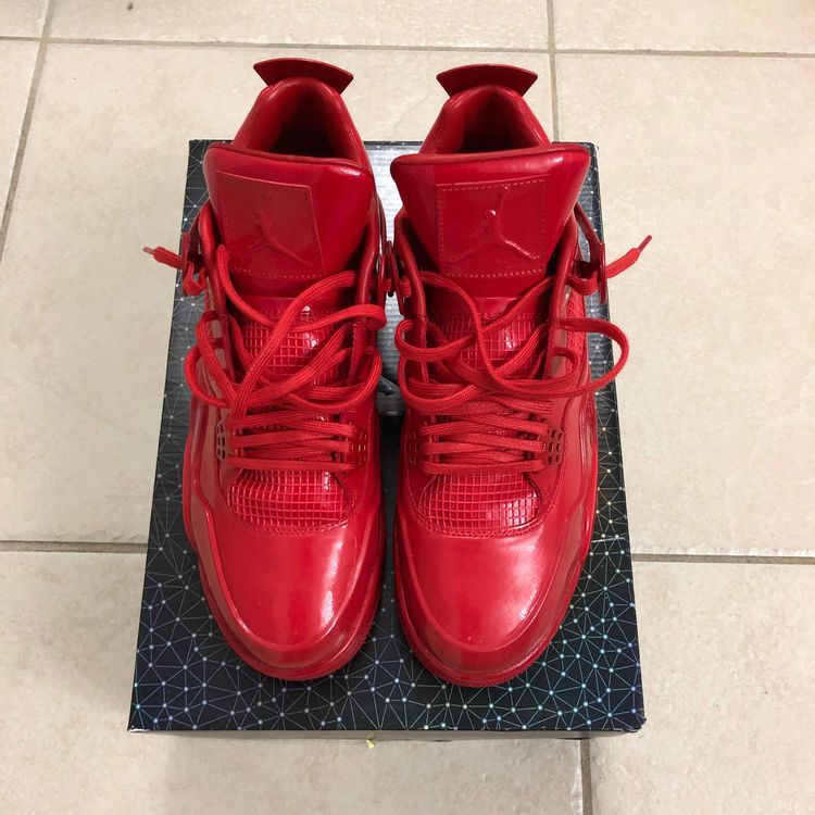 red leather jordans