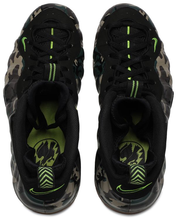 nike air foamposite pro prm le green camo