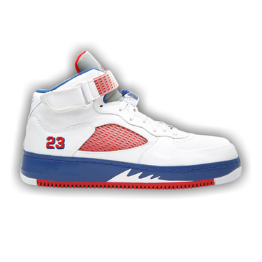 Jordan fusion 5 deals red white blue