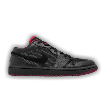 Jordan 1 retro low black metallic silver varsity red sale