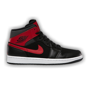 Jordan aj1 mid red and black sale