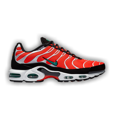Nike air max plus black/ team orange-team red top