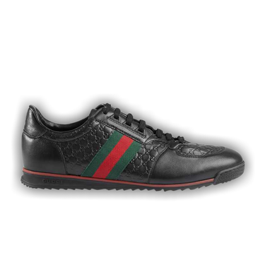 Buy Gucci Leather Web Sneaker Black 233334 A9LA0 1061 GOAT