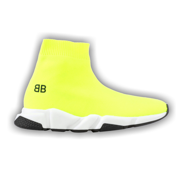 靴 BALENCIAGA SPEED TRAINER CLEARSOLE Balenciaga Speed Trainer Clearsole Yellow Fluo Men's - 607544