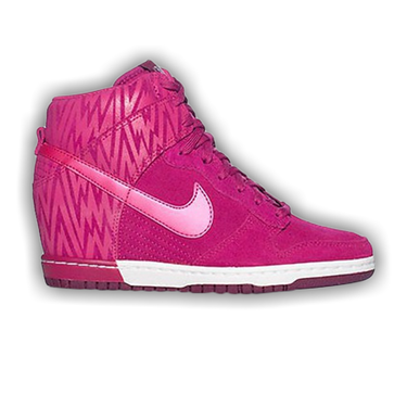 Pink nike top wedge sneakers