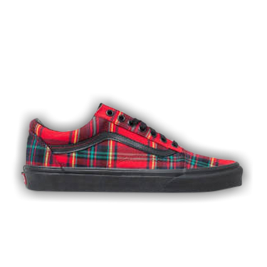 Red and black plaid vans on sale