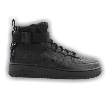 Buy SF Air Force 1 Mid GS Triple Black AJ0424 003 GOAT