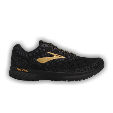 Brooks revel 3 black and gold clearance