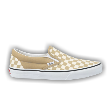 Vans Classic Slip on Shoes - Checkerboard Golden Brown